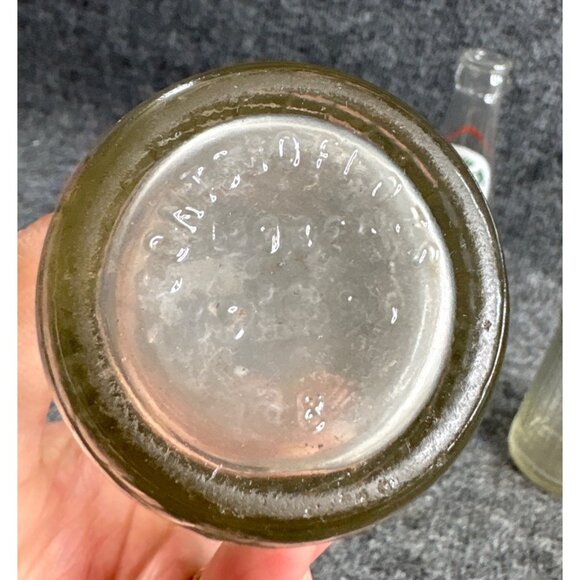 Canada Dry Clear Glass Bottles 10 Fl Oz Set Of 3 Embossed Textured Pattern Vtg - Picture 5 of 6